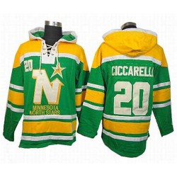 Adult Authentic Dallas Stars Dino Ciccarelli Green Sawyer Hooded Sweatshirt Official Reebok Jersey