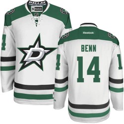 Adult Authentic Dallas Stars Jamie Benn White Away Official Reebok Jersey