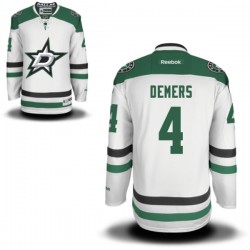 Adult Authentic Dallas Stars Jason Demers White Away Official Reebok Jersey