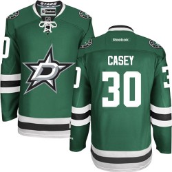 Adult Authentic Dallas Stars Jon Casey Green Home Official Reebok Jersey