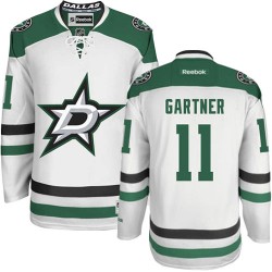 Adult Authentic Dallas Stars Mike Gartner White Away Official Reebok Jersey
