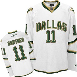 Adult Authentic Dallas Stars Mike Gartner White Third Official Reebok Jersey