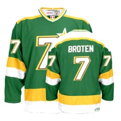 Adult Authentic Dallas Stars Neal Broten Green Throwback Official CCM Jersey