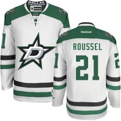 Adult Authentic Dallas Stars Antoine Roussel White Away Official Reebok Jersey
