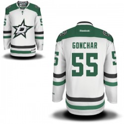 Adult Authentic Dallas Stars Sergei Gonchar White Away Official Reebok Jersey