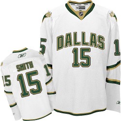 Adult Authentic Dallas Stars Bobby Smith White Third Official Reebok Jersey