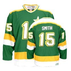 Adult Authentic Dallas Stars Bobby Smith Green Throwback Official CCM Jersey