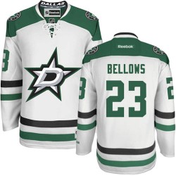 Adult Authentic Dallas Stars Brian Bellows White Away Official Reebok Jersey