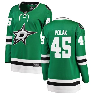 Women's Breakaway Dallas Stars Roman Polak Green Home Official Fanatics Branded Jersey