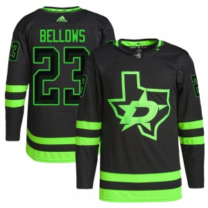 Youth Authentic Dallas Stars Brian Bellows Black Alternate Primegreen Pro Official Adidas Jersey