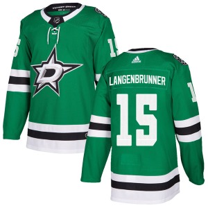 Youth Authentic Dallas Stars Jamie Langenbrunner Green Home Official Adidas Jersey