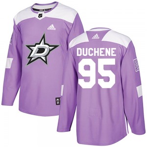 Adult Authentic Dallas Stars Matt Duchene Purple Fights Cancer Practice Official Adidas Jersey