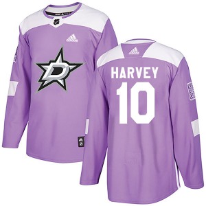 Adult Authentic Dallas Stars Todd Harvey Purple Fights Cancer Practice Official Adidas Jersey