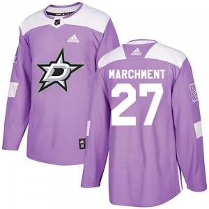 Adult Authentic Dallas Stars Mason Marchment Purple Fights Cancer Practice Official Adidas Jersey