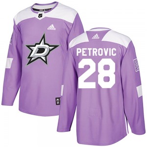 Adult Authentic Dallas Stars Alexander Petrovic Purple Fights Cancer Practice Official Adidas Jersey