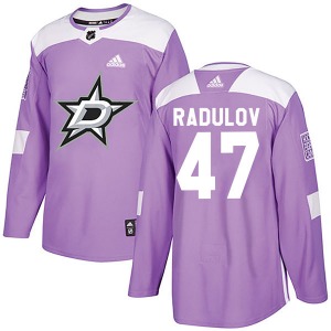 Adult Authentic Dallas Stars Alexander Radulov Purple Fights Cancer Practice Official Adidas Jersey