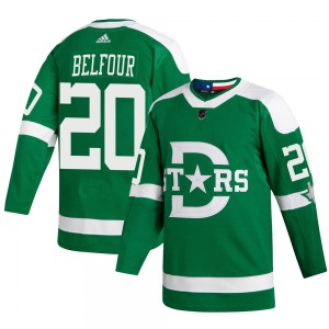 Adult Authentic Dallas Stars Ed Belfour Green 2020 Winter Classic Official Adidas Jersey
