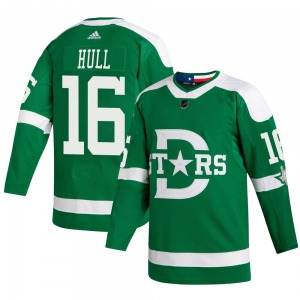 Adult Authentic Dallas Stars Brett Hull Green 2020 Winter Classic Official Adidas Jersey