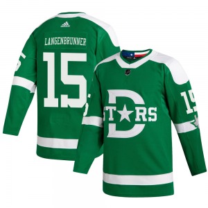 Adult Authentic Dallas Stars Jamie Langenbrunner Green 2020 Winter Classic Official Adidas Jersey