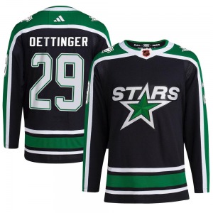 Youth Authentic Dallas Stars Jake Oettinger Black Reverse Retro 2.0 Official Adidas Jersey