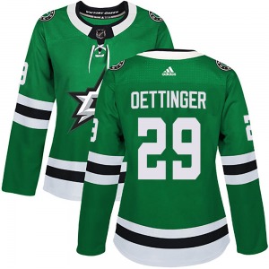 Women's Authentic Dallas Stars Jake Oettinger Green ized Home Official Adidas Jersey
