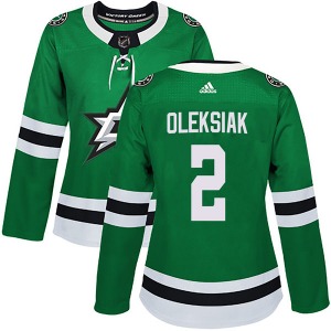 Women's Authentic Dallas Stars Jamie Oleksiak Green Home Official Adidas Jersey
