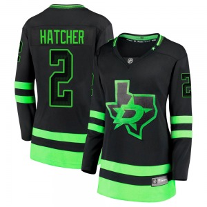 Women's Premier Dallas Stars Derian Hatcher Black Breakaway 2020/21 Alternate Official Fanatics Branded Jersey