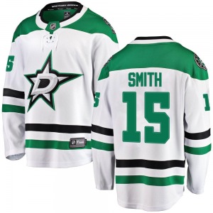 Youth Breakaway Dallas Stars Craig Smith White Away Official Fanatics Branded Jersey