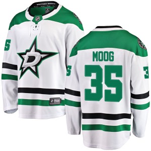 Youth Breakaway Dallas Stars Andy Moog White Away Official Fanatics Branded Jersey
