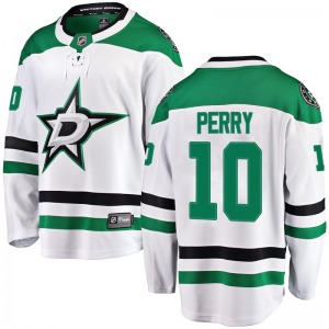 Youth Breakaway Dallas Stars Corey Perry White Away Official Fanatics Branded Jersey