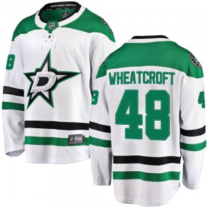 Youth Breakaway Dallas Stars Chase Wheatcroft White Away Official Fanatics Branded Jersey