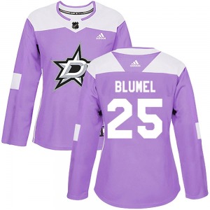 Women's Authentic Dallas Stars Matej Blumel Purple Fights Cancer Practice Official Adidas Jersey