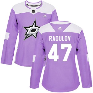 Women's Authentic Dallas Stars Alexander Radulov Purple Fights Cancer Practice Official Adidas Jersey