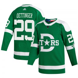 Youth Authentic Dallas Stars Jake Oettinger Green ized 2020 Winter Classic Player Official Adidas Jersey