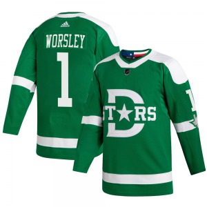 Youth Authentic Dallas Stars Gump Worsley Green 2020 Winter Classic Official Adidas Jersey