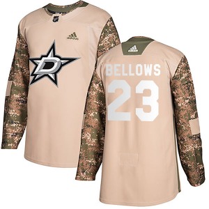 Youth Authentic Dallas Stars Brian Bellows Camo Veterans Day Practice Official Adidas Jersey