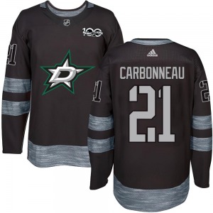 Adult Authentic Dallas Stars Guy Carbonneau Black 1917-2017 100th Anniversary Official Jersey