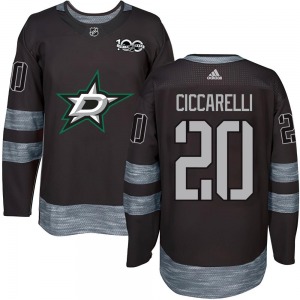 Adult Authentic Dallas Stars Dino Ciccarelli Black 1917-2017 100th Anniversary Official Jersey
