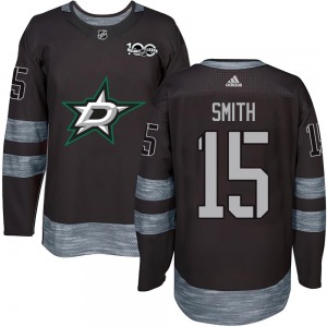Adult Authentic Dallas Stars Craig Smith Black 1917-2017 100th Anniversary Official Jersey