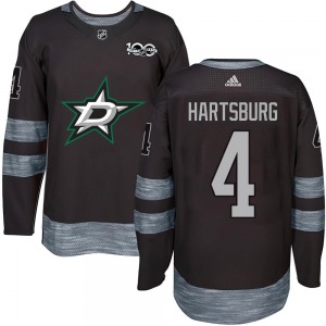 Adult Authentic Dallas Stars Craig Hartsburg Black 1917-2017 100th Anniversary Official Jersey