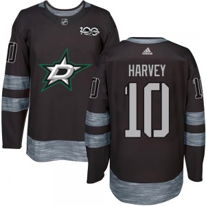 Adult Authentic Dallas Stars Todd Harvey Black 1917-2017 100th Anniversary Official Jersey
