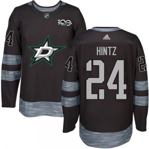 Adult Authentic Dallas Stars Roope Hintz Black 1917-2017 100th Anniversary Official Jersey