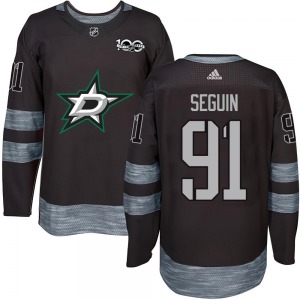 Adult Authentic Dallas Stars Tyler Seguin Black 1917-2017 100th Anniversary Official Jersey