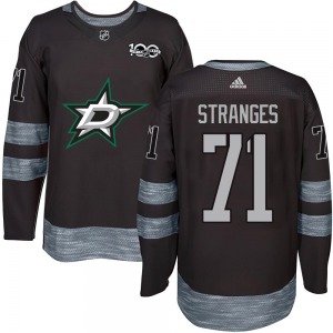 Adult Authentic Dallas Stars Antonio Stranges Black 1917-2017 100th Anniversary Official Jersey