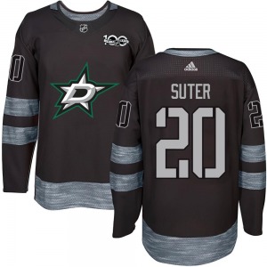 Adult Authentic Dallas Stars Ryan Suter Black 1917-2017 100th Anniversary Official Jersey