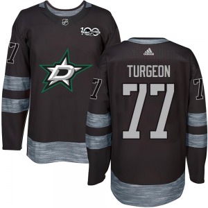 Adult Authentic Dallas Stars Pierre Turgeon Black 1917-2017 100th Anniversary Official Jersey
