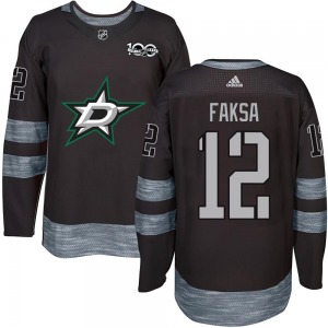 Youth Authentic Dallas Stars Radek Faksa Black 1917-2017 100th Anniversary Official Jersey