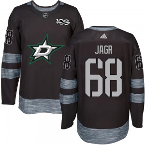 Youth Authentic Dallas Stars Jaromir Jagr Black 1917-2017 100th Anniversary Official Jersey