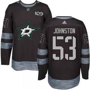 Youth Authentic Dallas Stars Wyatt Johnston Black 1917-2017 100th Anniversary Official Jersey