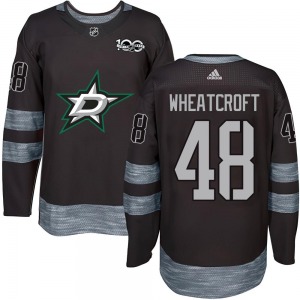 Youth Authentic Dallas Stars Chase Wheatcroft Black 1917-2017 100th Anniversary Official Jersey